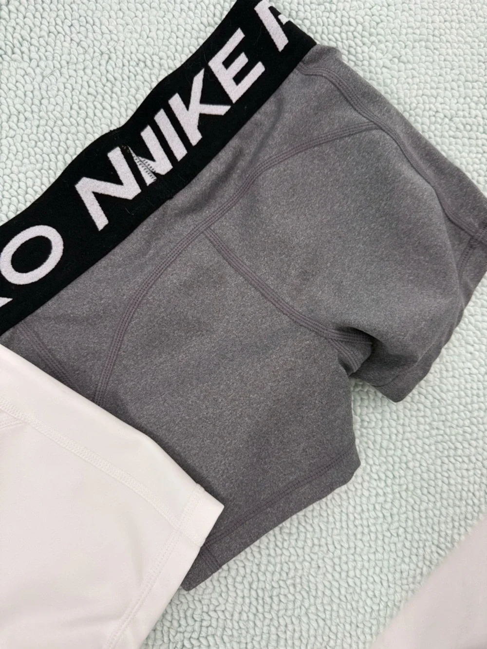 Nike Pro Short Set — White & Charcoal Gray - Picture 3 of 5